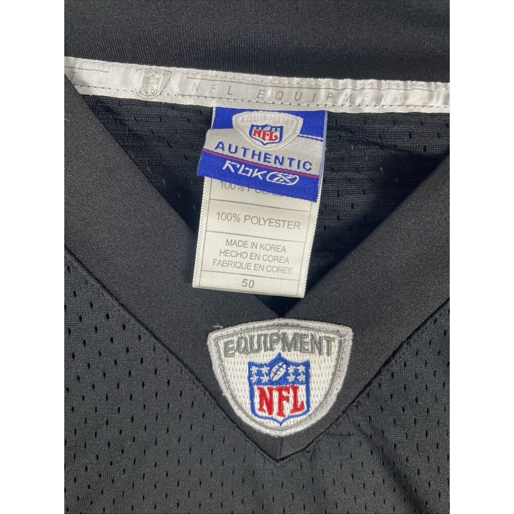 Reebok Authentic Jersey Ben Roethlisberger #7 Steelers Mens 50 Black Color Rush - Picture 6 of 10